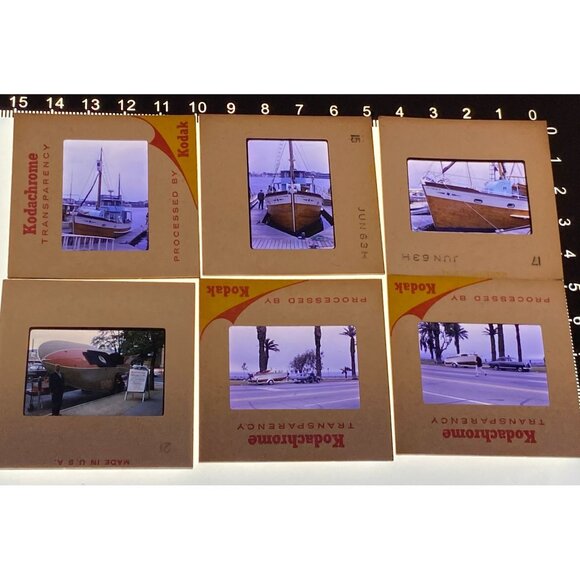 Vtg 1963 Wooden Sail Boat Ship Nautical Vessels Speed Boat Kodak Photo Slides Lo - Picture 4 of 8